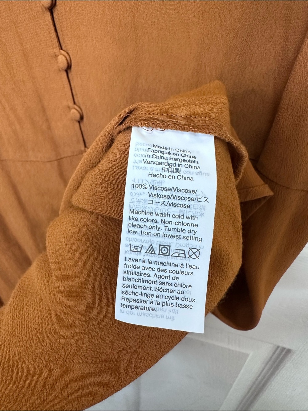 Madewell Rust-Brown V-Neck Dress - Picture 5 of 8